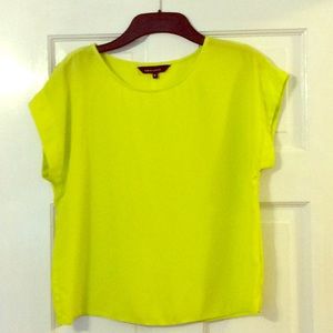 Bright yellow chiffon women’s top